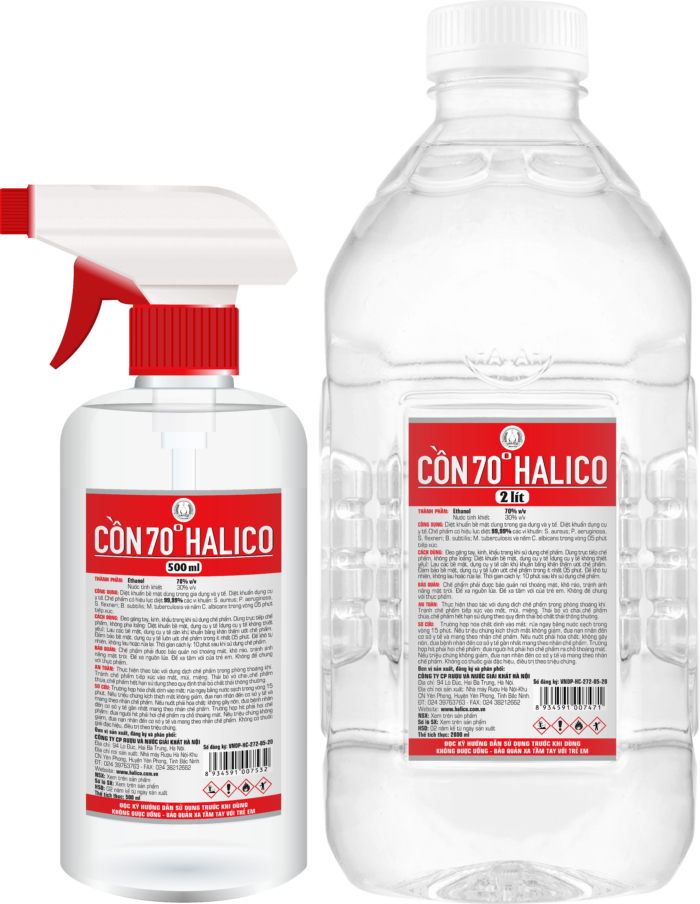 CỒN 70% vol HALICO