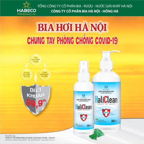 Công ty Cổ phần Bia Hà Nội – Hồng Hà: Trang bị Dung dịch Sát khuẩn cho các điểm bán bia