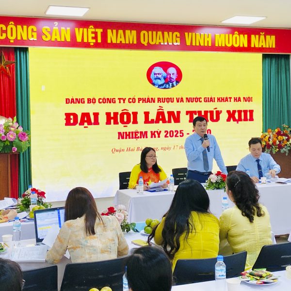 Đại hội Đảng bộ Công ty Cổ phần Rượu và NGK Hà Nội – Lần thứ XIII<br>Nhiệm kỳ 2025 – 2030